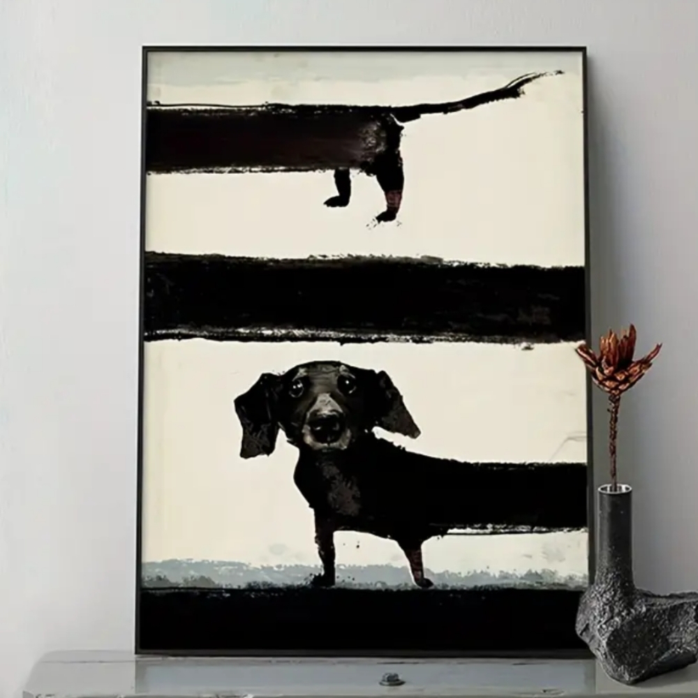 NWT MODERN DACHSHUND PRINT